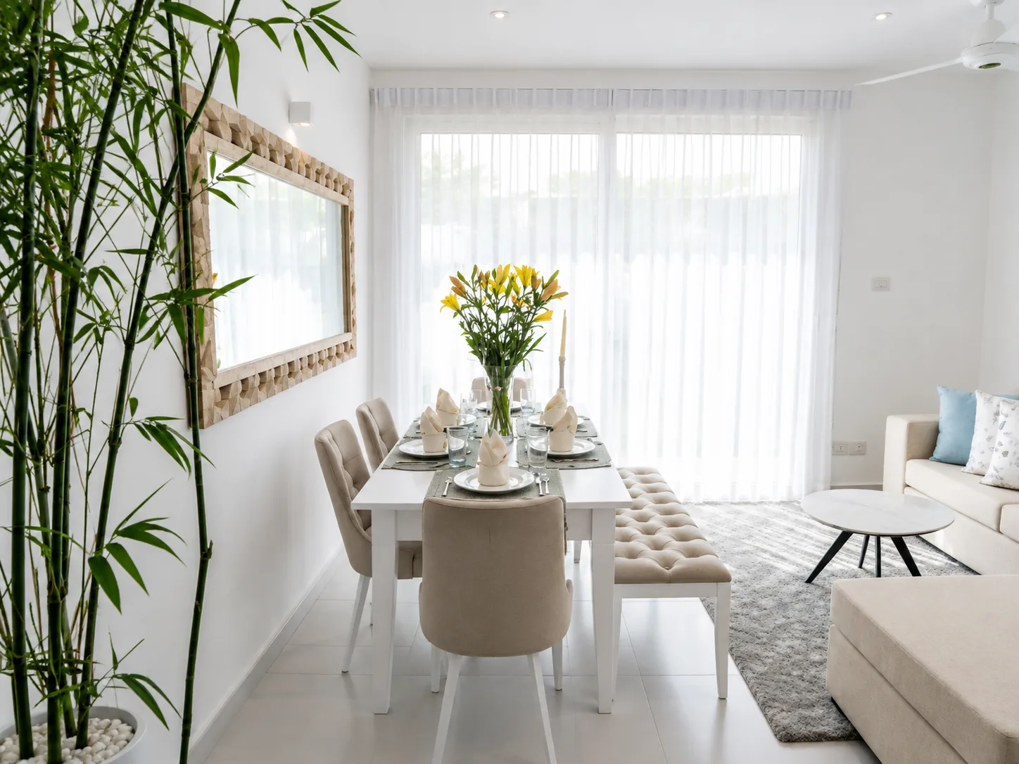 Urban Gateway dining and living interior