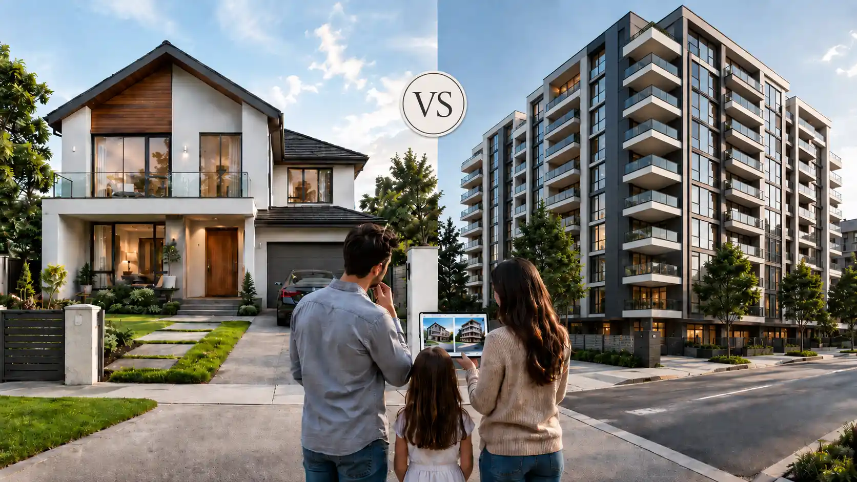 House versus apartment comparison